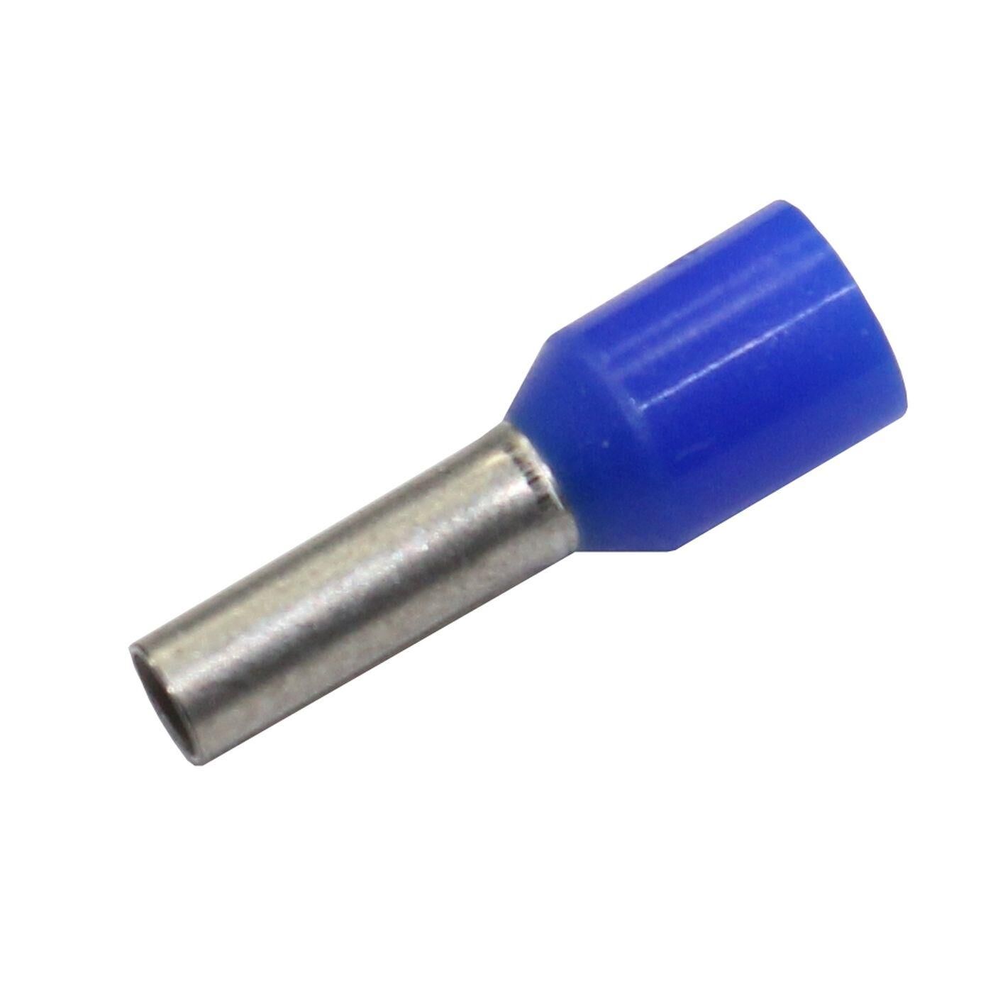 100x Wire end ferrule isolated 2,5mm² Blue Copper tinned 2,2x8mm Sleeve