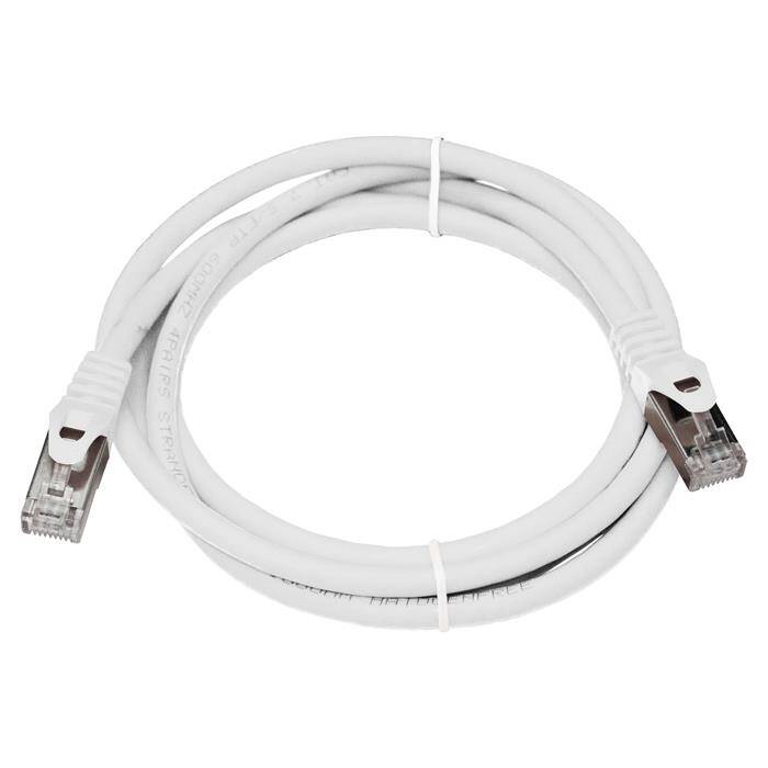 1,5m RJ-45 Netzwerkkabel Patchkabel CAT7 Weiß S/FTP Ethernet DSL LAN CAT.7