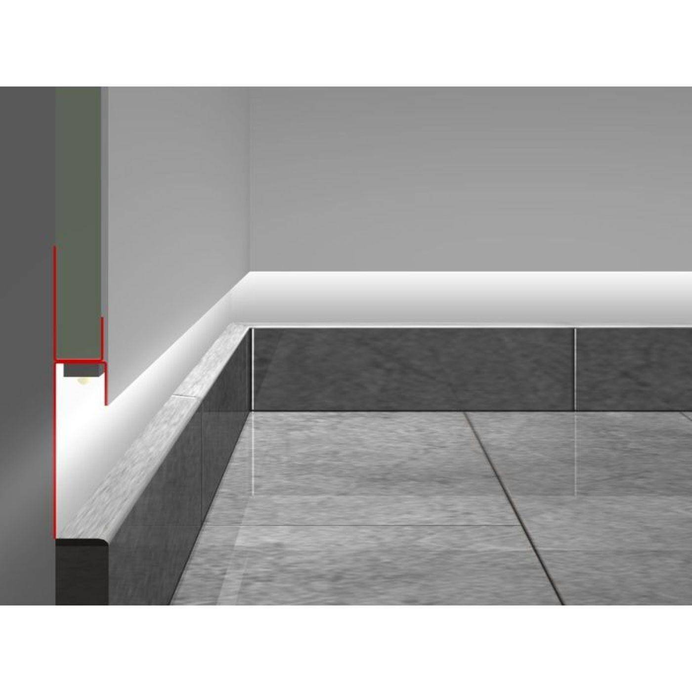 2m LED Trockenbauprofil SNL 20mm Sichtschenkel für Gipskartonplatten Stahl Zinkblech