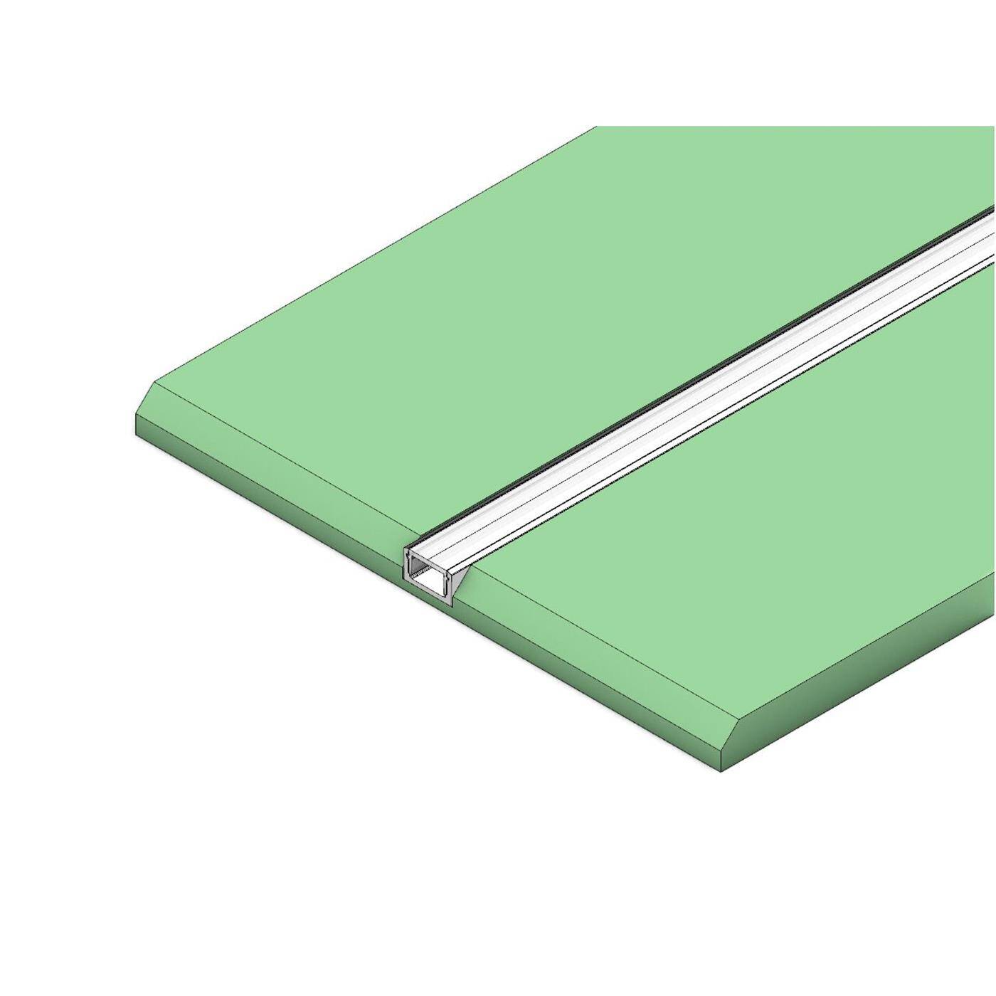 2m LED Drywall Panel gerade 1-track for 12mm Strip