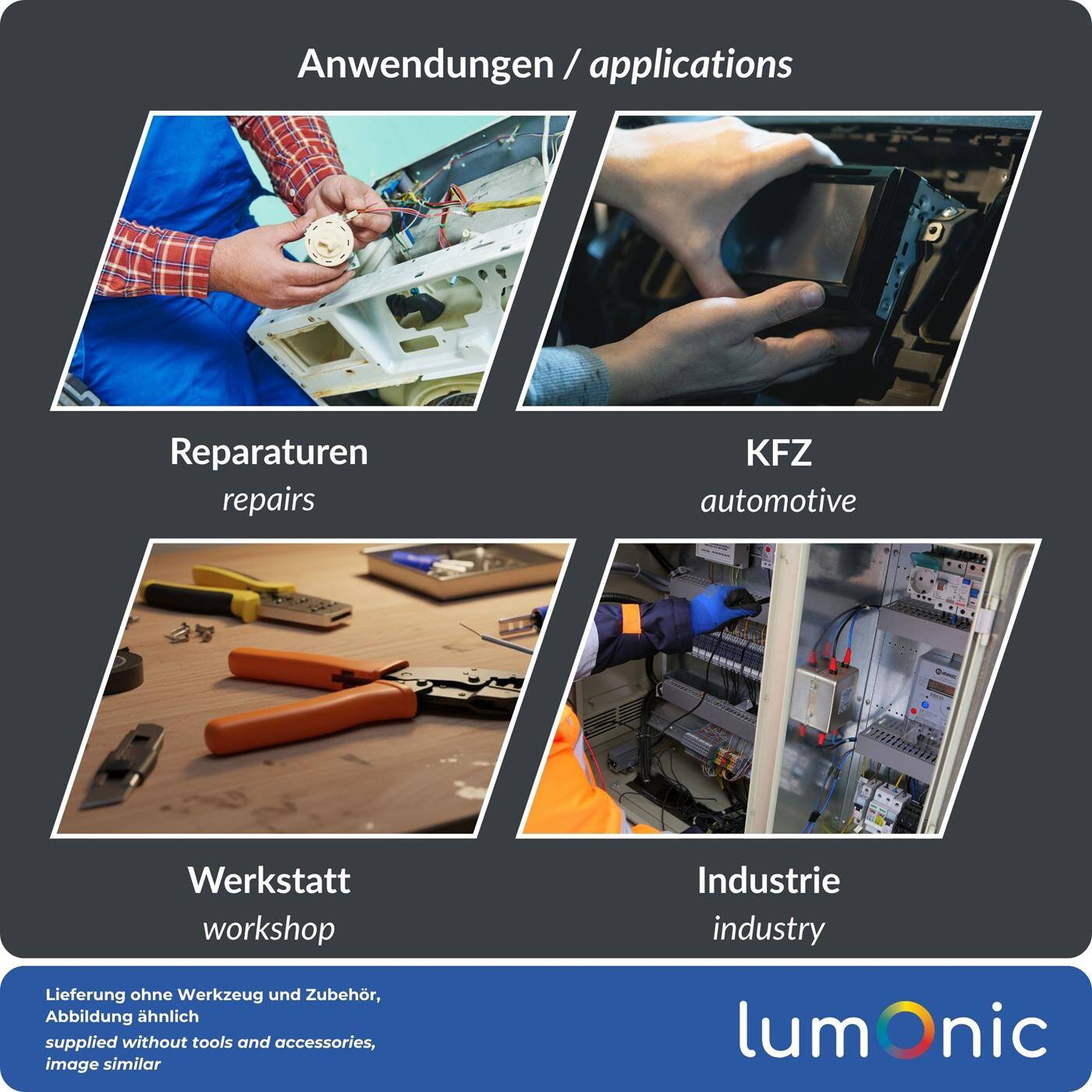 Lumonic 25x Stoßverbinder vollisoliert | 0,5-1,5mm² Rot | schnelle Kabel-Reparatur ohne Löten | vibrationsfeste Crimpverbinder | Quetschverbinder aus Kupfer verzinnt