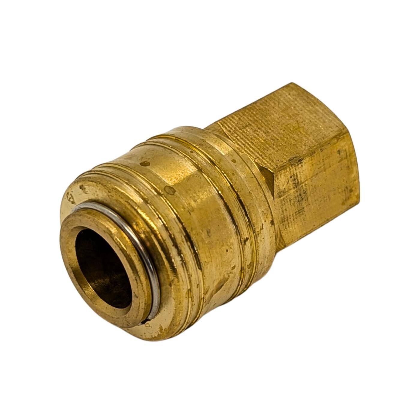 Coupling socket with internal thread 3/8" made of brass Compressed air coupling socket Quick coupling for workshops, businesses and DIY enthusiasts