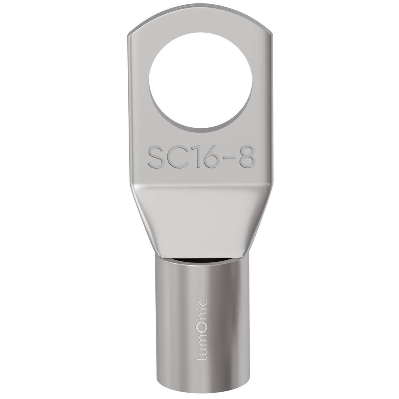 10x Rohrkabelschuh blank 16mm² Lochdurchmesser M8 SC16-8 Ringzunge Kupfer verzinnt