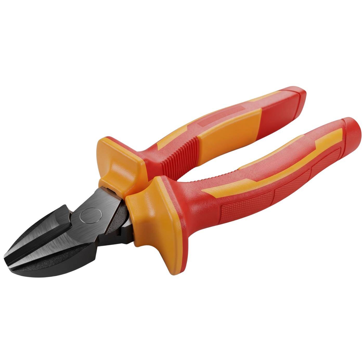 Lumonic VDE Side Cutters 1000V Heavy-Duty, 180 mm - For soft, medium-hard, and hard wire, 60CrV steel, two-component handle, for electrical installation