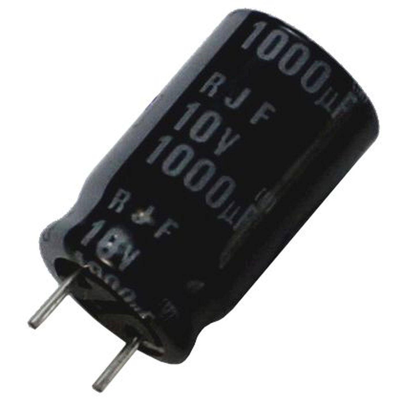 Elko Capacitor Radial 1000µF 10V | Electrolytic capacitor up to a temperature of 105°C | 10x16mm | 1000uF RJF-10V102MH4#-F27 Elna