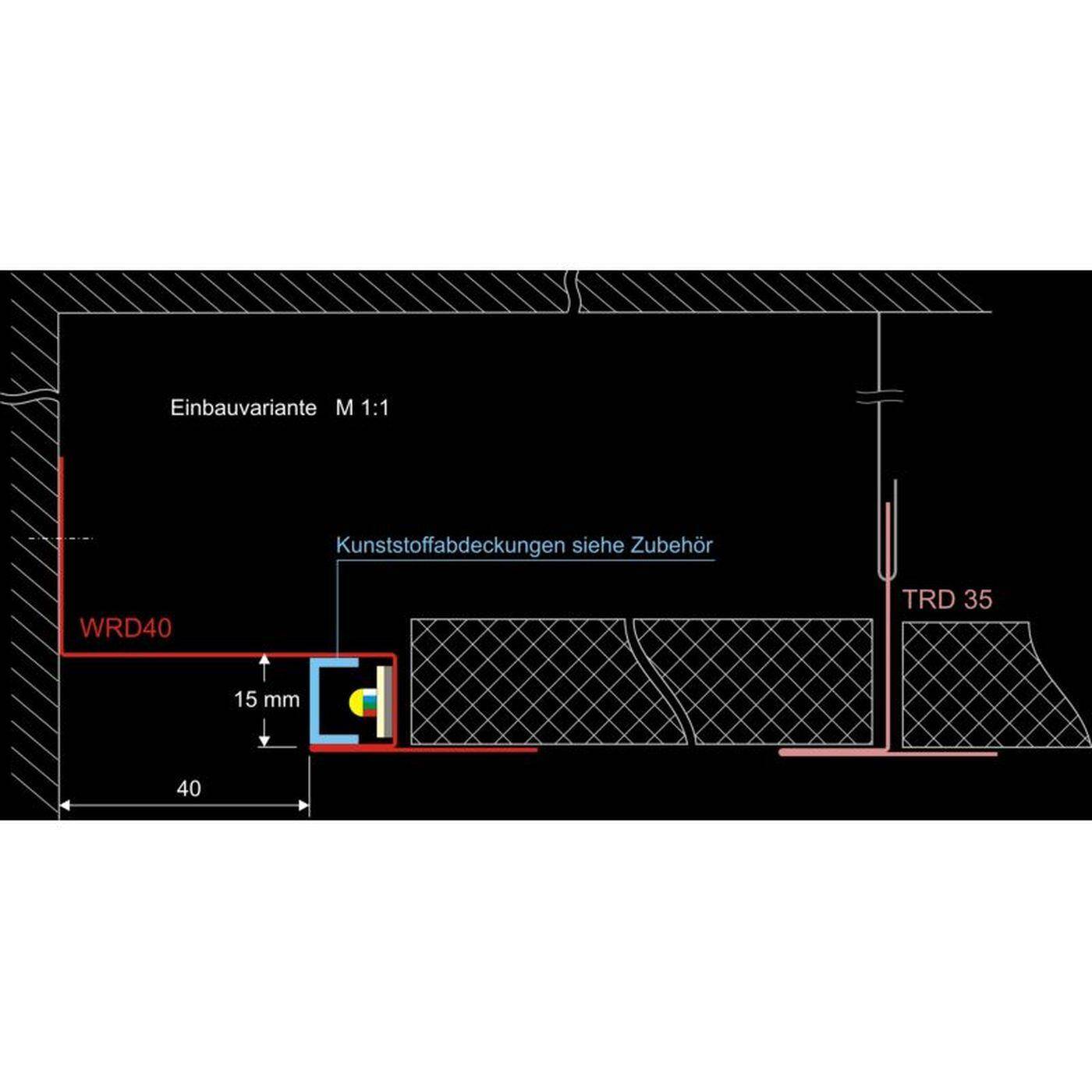 2m LED Drywall profile TRD-35 Support profile for grid ceilings Steel Zinc sheet