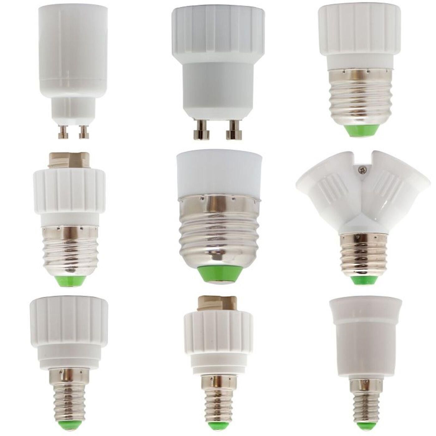 5x E14 -> E27 LED Lampensockel Adapter Fassung Konverter Lampe