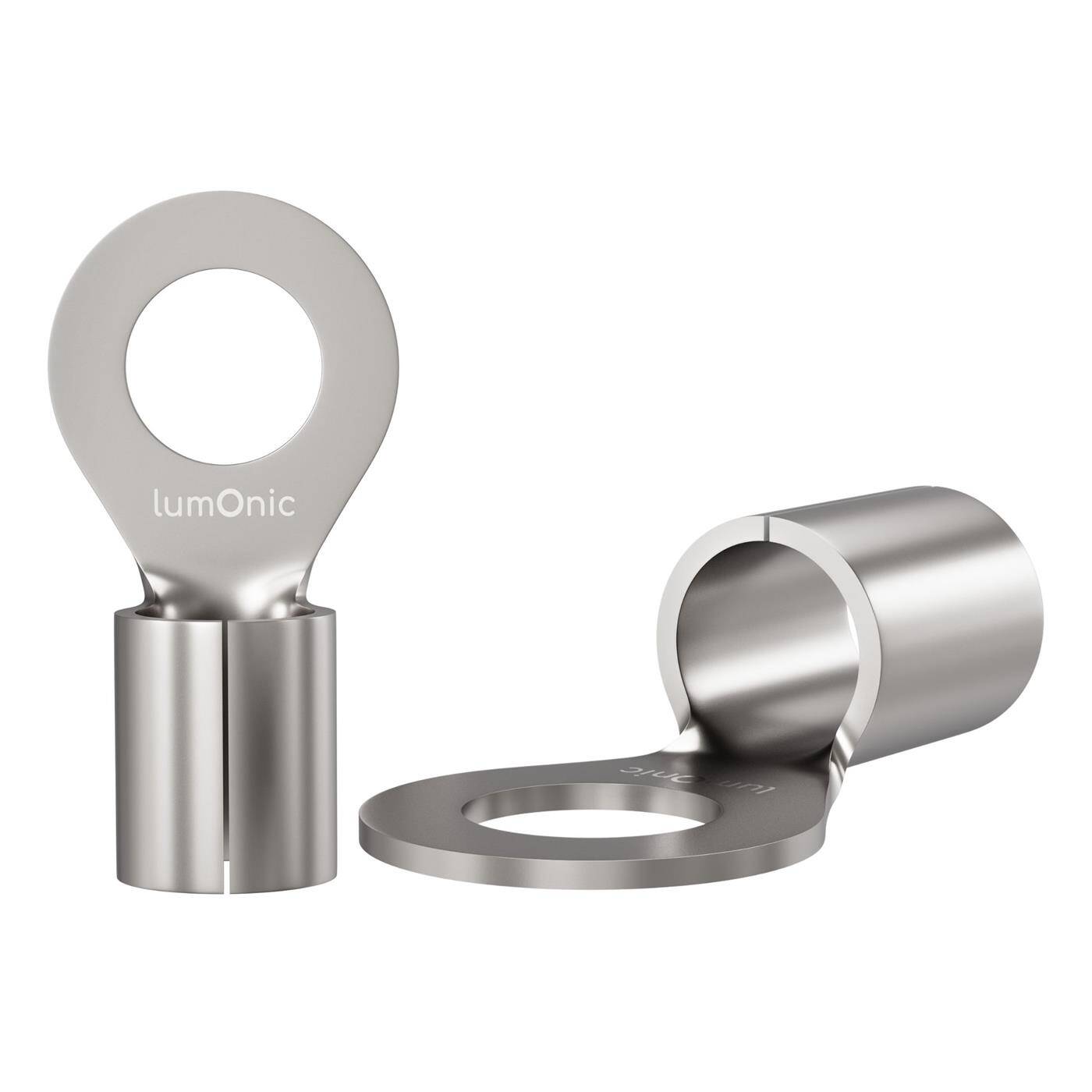 Lumonic 25x Ring cable lug 1,5-2,5mm² blank | M3 | Tinned copper | Secure cable connection without soldering | Crimp cable lug uninsulated | Motor vehicle, mechanical engineering, motorhome, battery