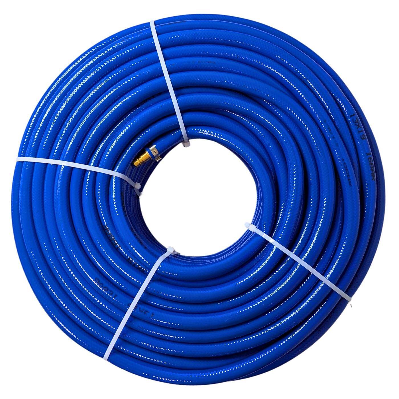 50m Compressed air hose with quick coupling 13mm PVC Compressed air extension Can ready-made Flexible, abrasion-resistant and fabric-reinforced 50m Compressed air hose with quick coupling 13mm PVC Compressed air extension Can ready-made Flexible, abrasion-resistant and fabric-reinforced