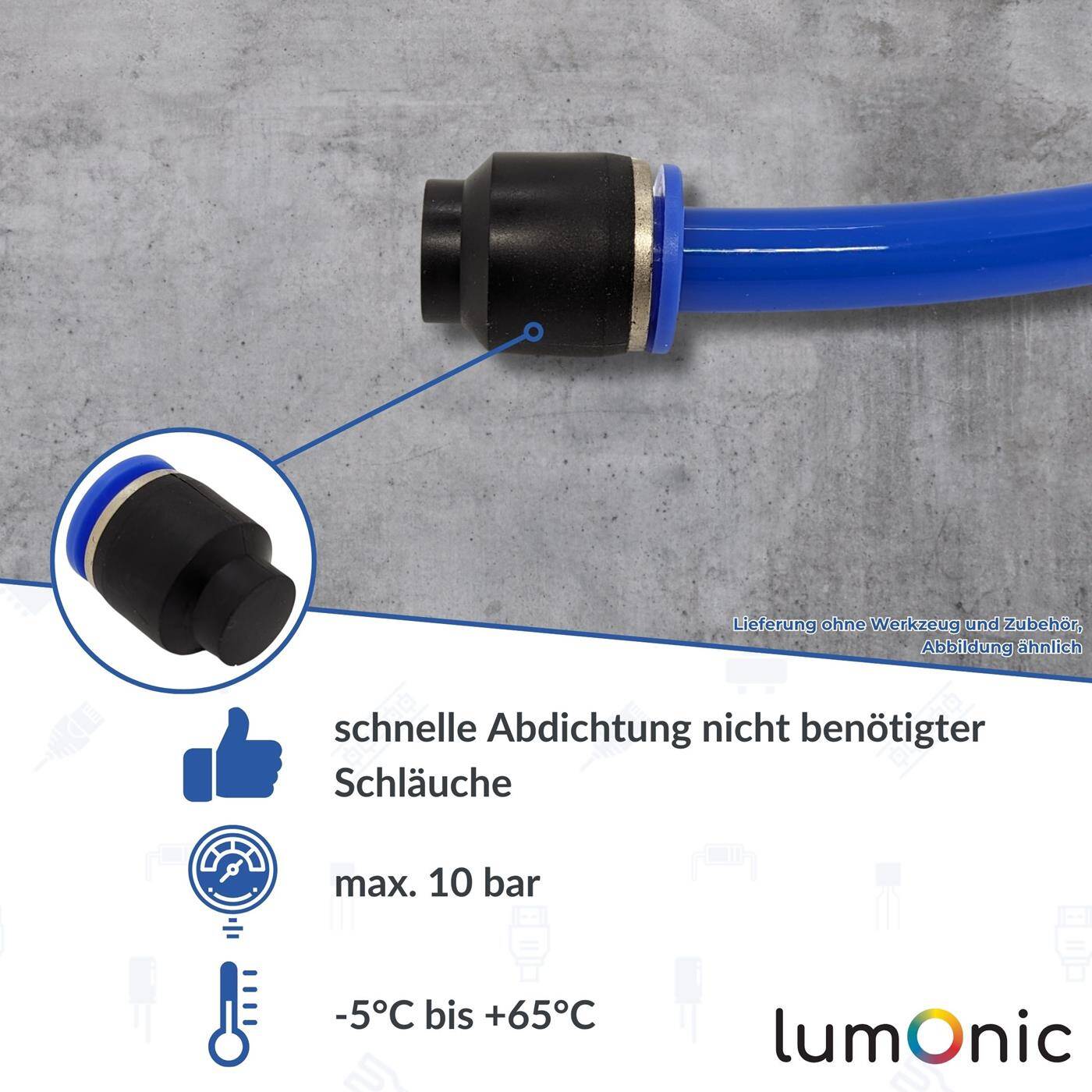 PU hose cap 6mm Blind cap Sealing Pneumatic end cap Plug connection Compressed air