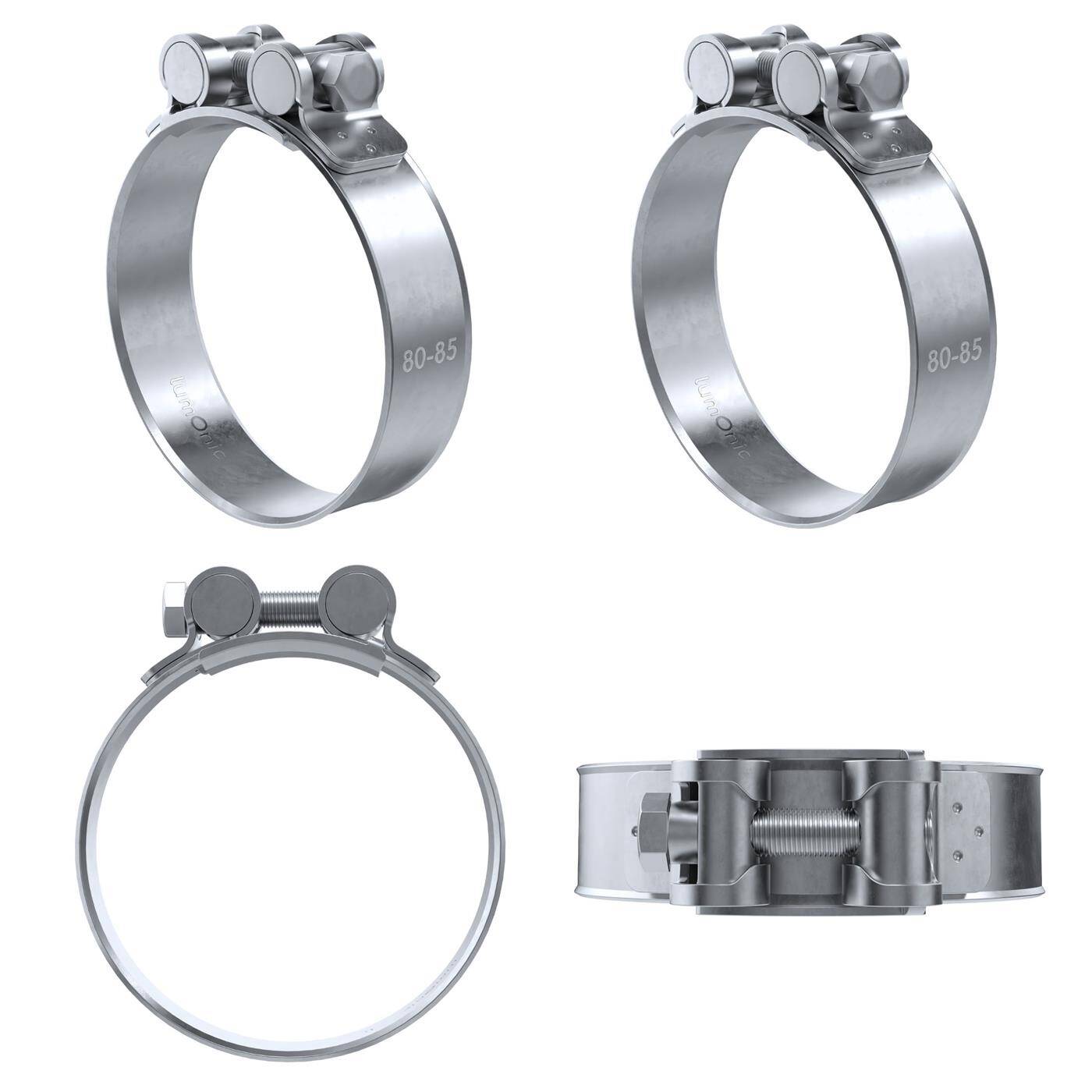 4x Lumonic Gelenkbolzenschelle 80-85mm  Auspuffschelle für Bau PKW LKW