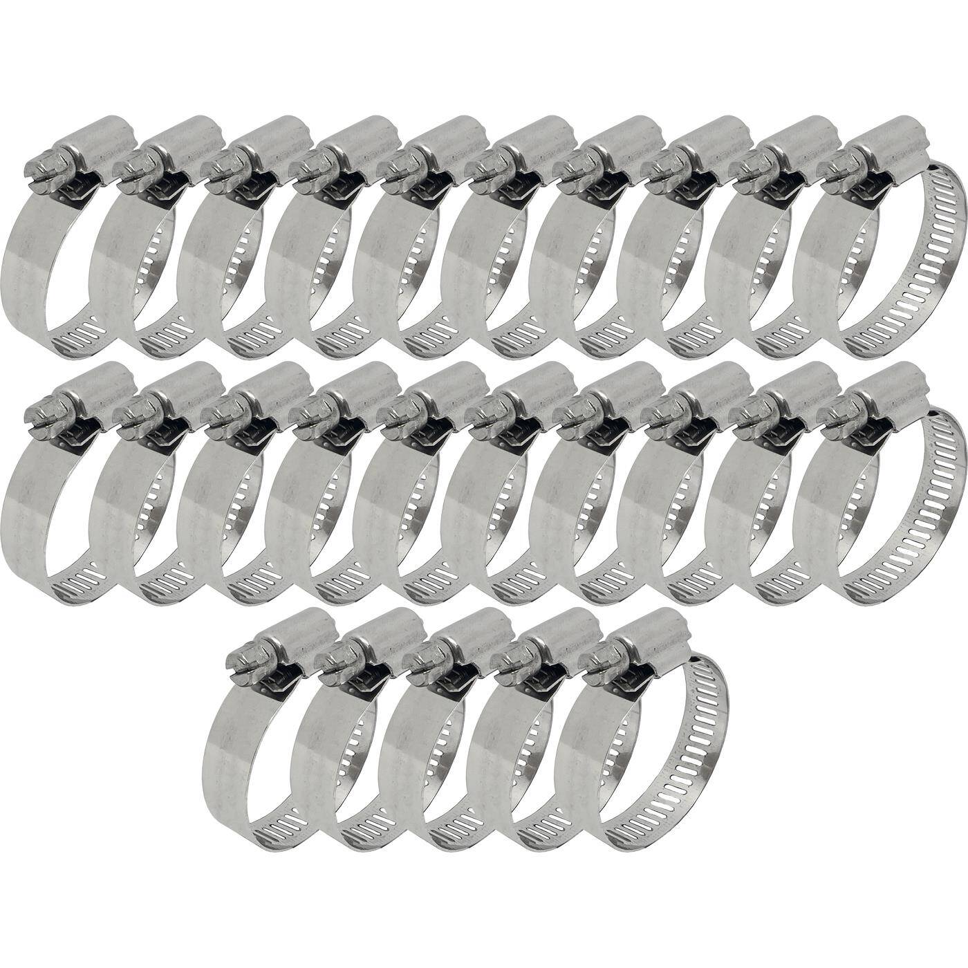 25x Schlauchschelle Edelstahl V2A 201 21-44mm Rohrschelle Schlauchklemme