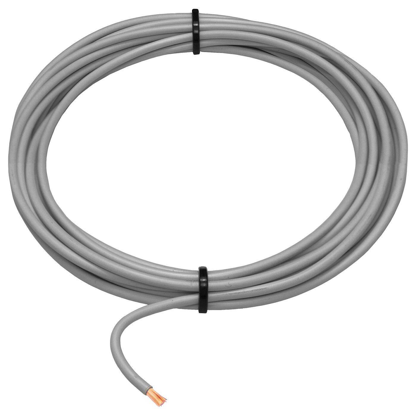 1m FLRY Fahrzeugleitung grau 2,5mm² rund Kabel Litze KFZ Stromkabel