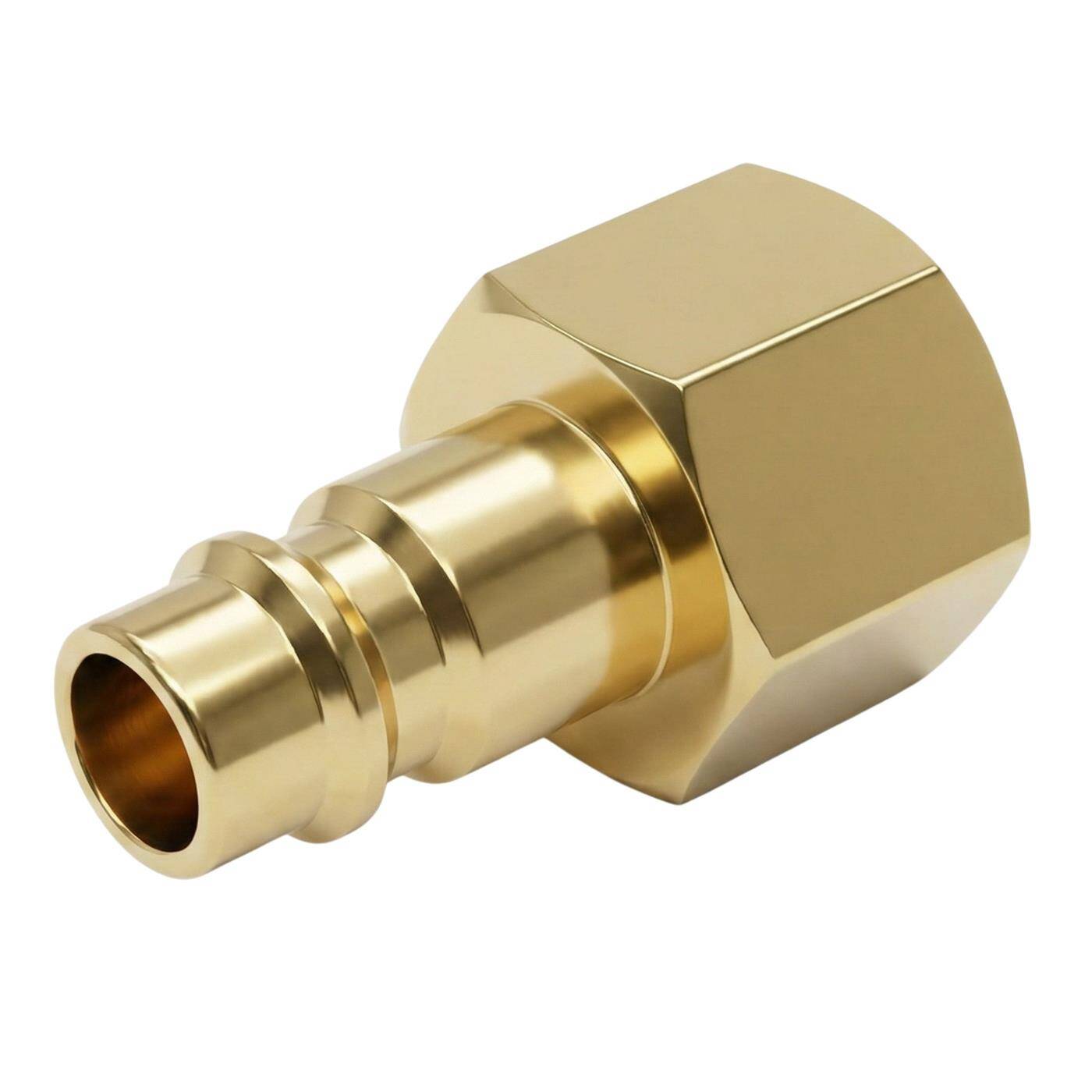 Lumonic I Kupplungsstecker mit Innengewinde I 3/8" I aus Messing I Druckluftkupplung-Stecker I Schnellkupplung I für Werkstätten, Betriebe und Heimwerker