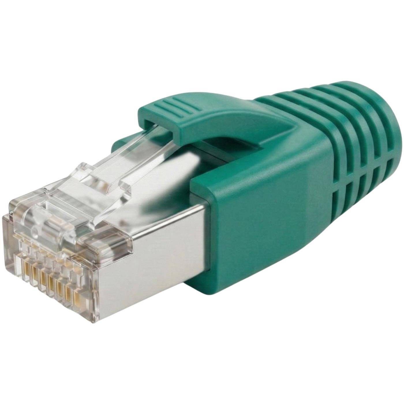 10x Network connector RJ45 Plug Green CAT5 CAT6 CAT7 LAN gold plated contacts