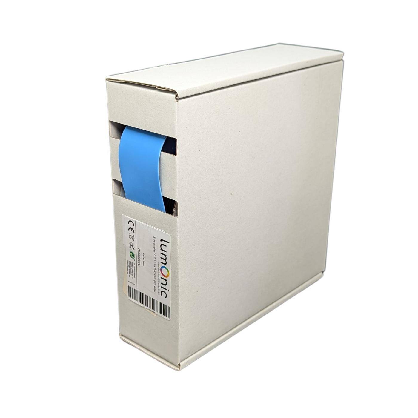 5m Schrumpfschlauch Box 2:1 19 -> 9,5mm Blau