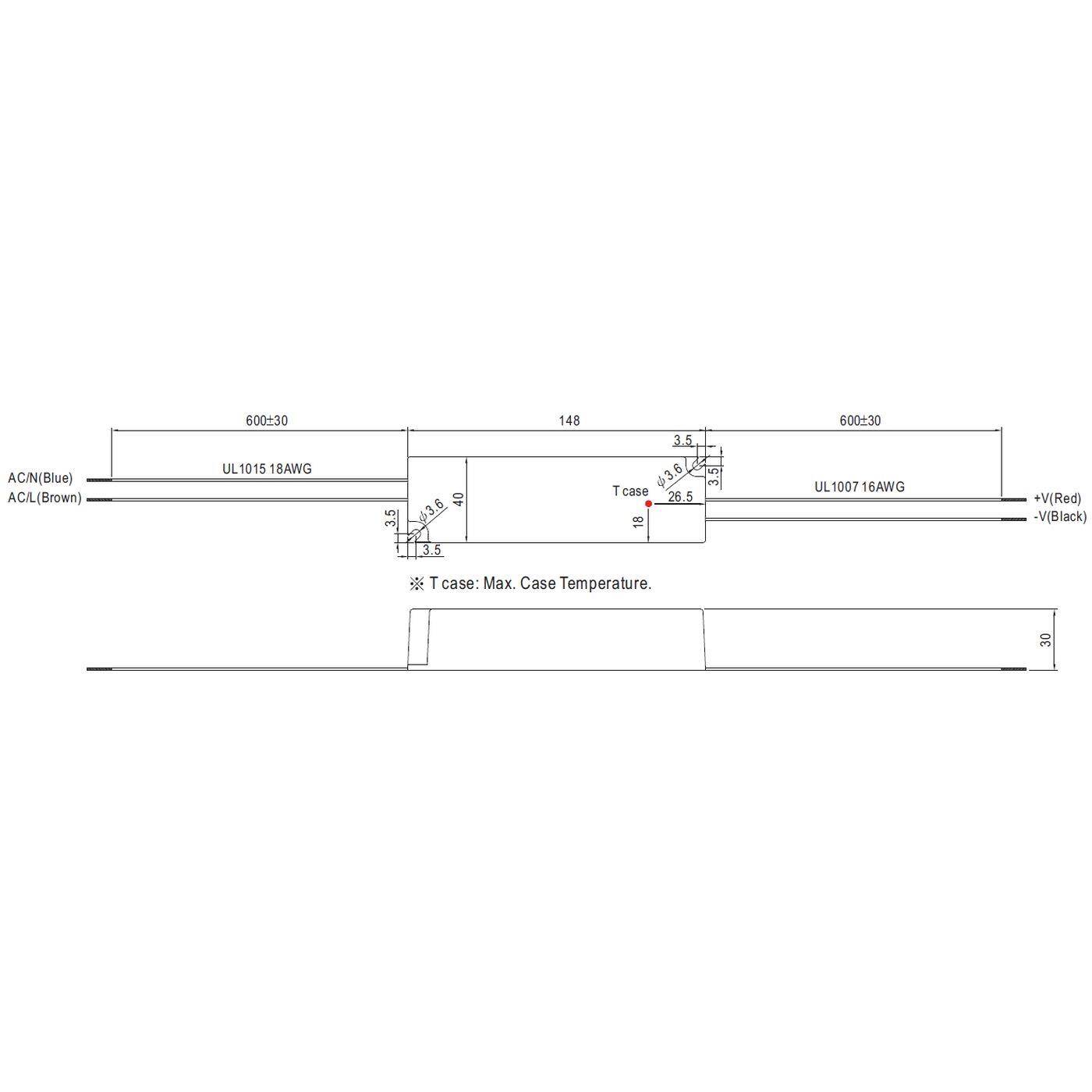 LPV-35-36 36W 36V 1A LED Netzteil Trafo Treiber IP67