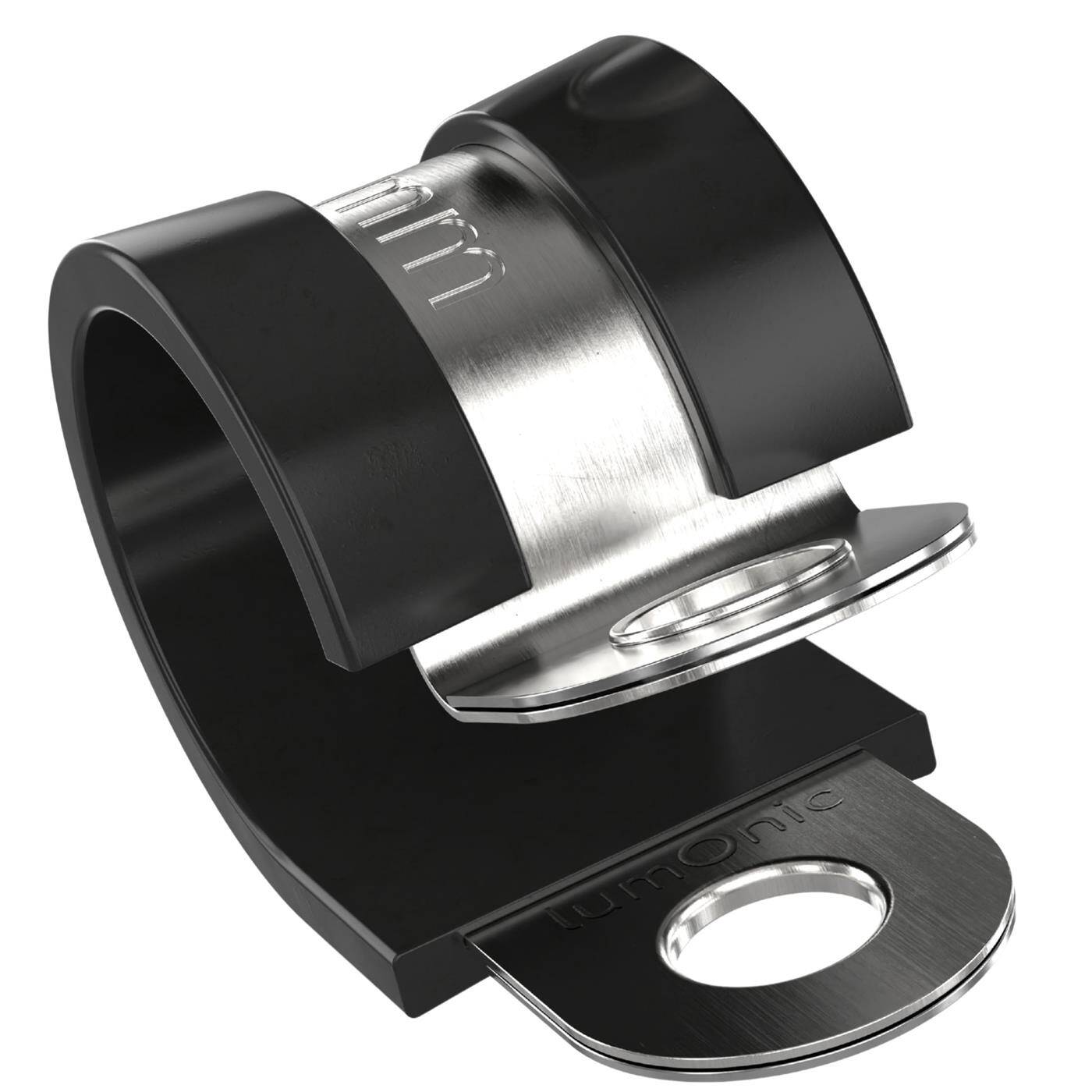 5x P-Clip Leitungsschelle Edelstahl V2A mit Gummi 12mm Rohrschelle Befestigungsschelle