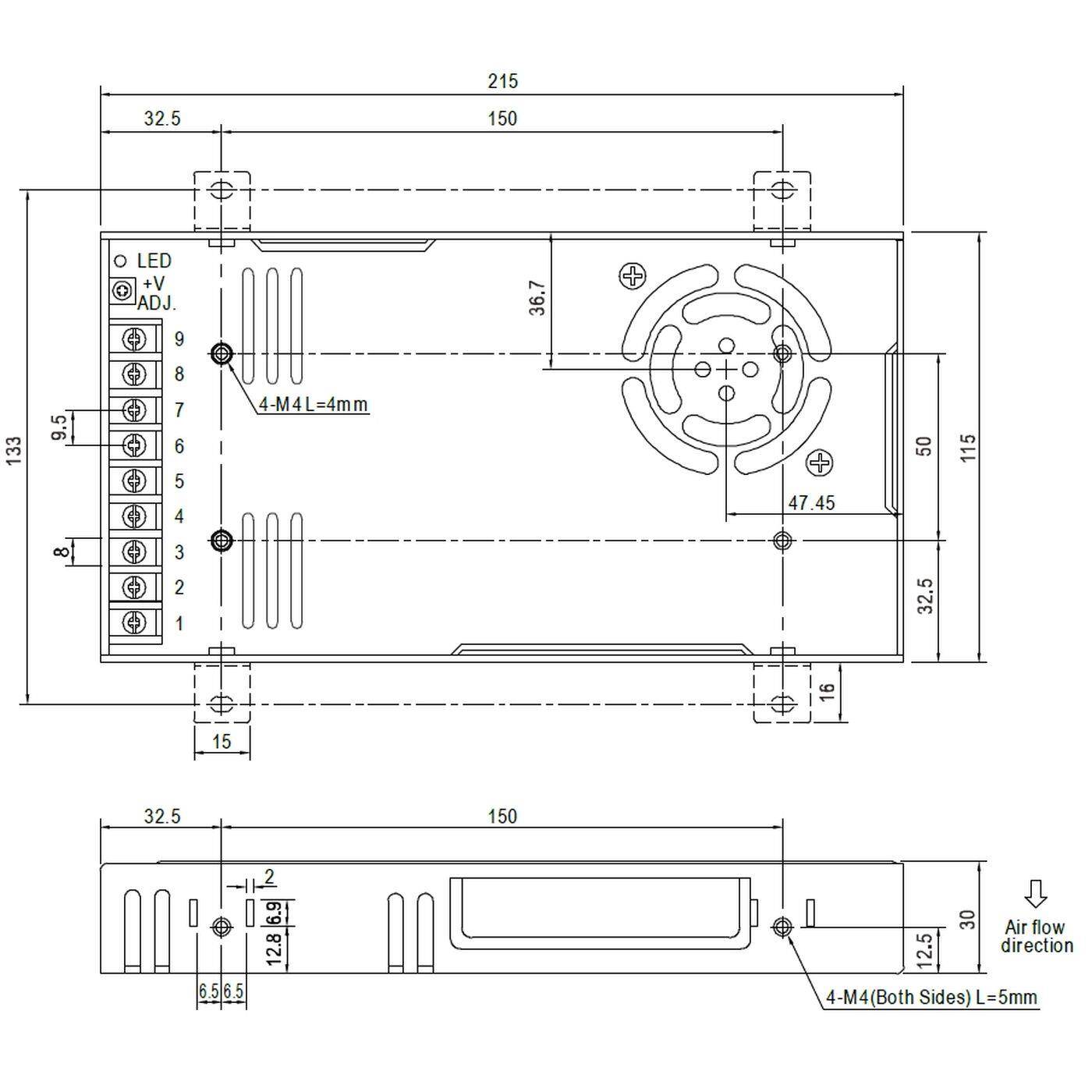 RSP-320-48 320W 48V 6,7A Industrielles Netzteil