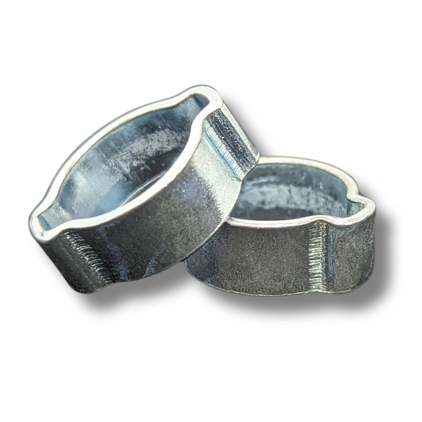 20x 2-ear clip 11-13mm Steel Galvanised Two-ear clamp Hose clamp for Compressed air, Pipe systems, Garden, CAR