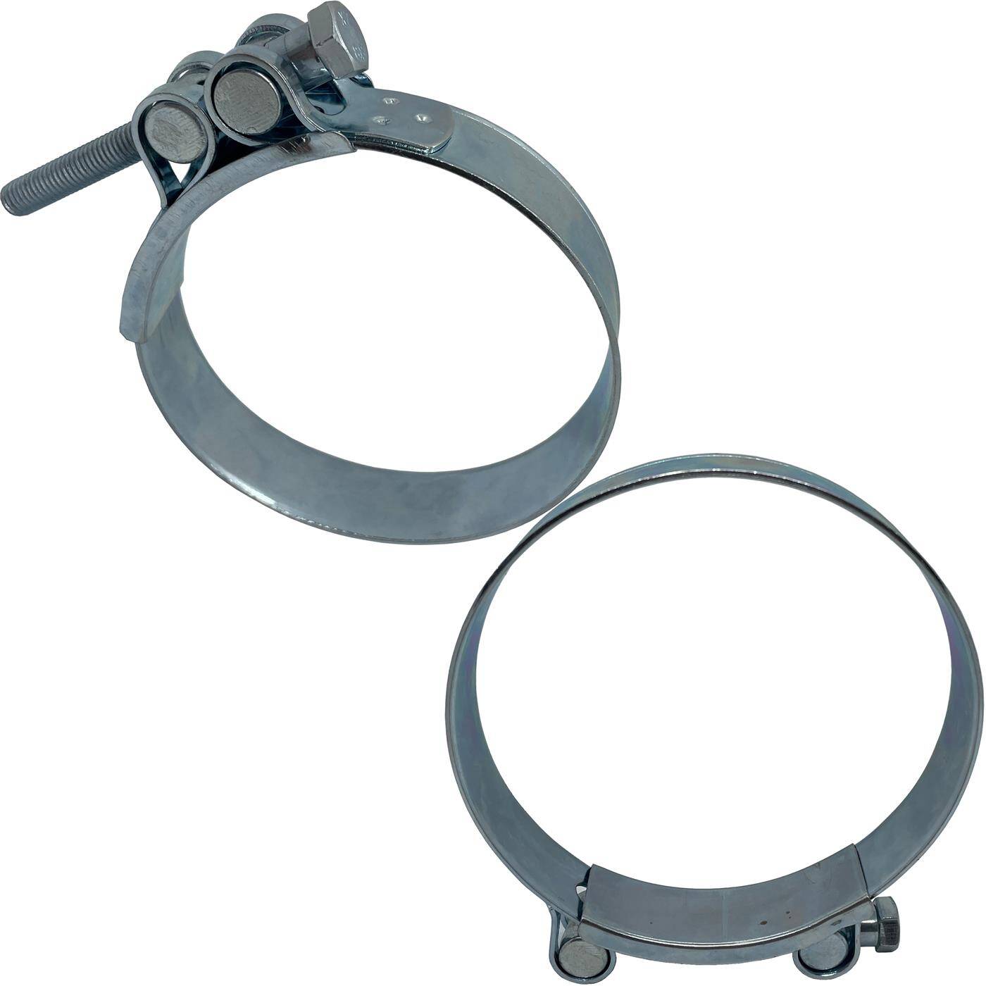 10x Lumonic Hinge pin clamp Stainless steel 104-112mm V2A Exhaust clamp for construction cars trucks