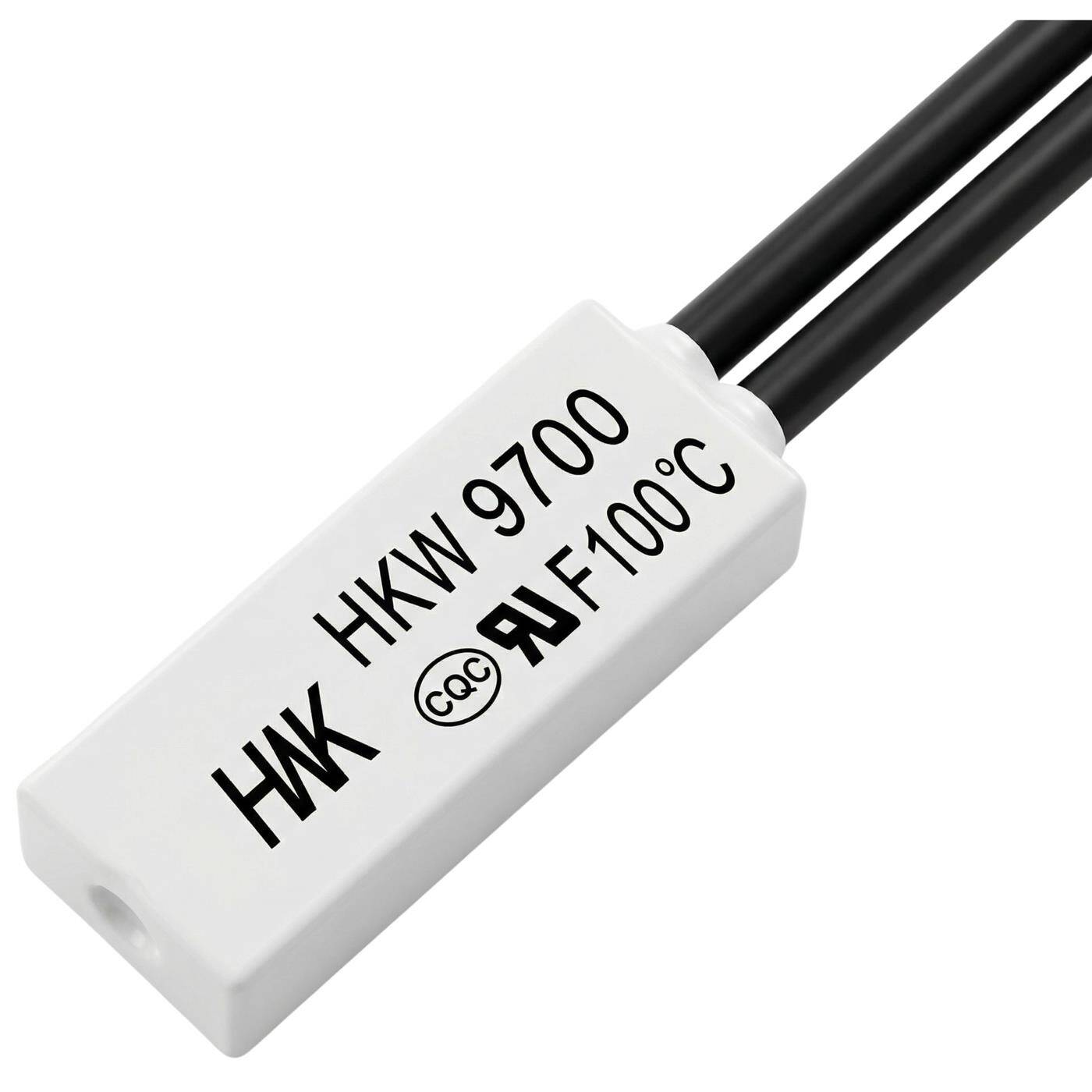 Lumonic Thermoschalter 100°C Öffner 250V 5A Kabel Temperaturschalter Thermostat HKW9700 Bimetall Thermoschutz