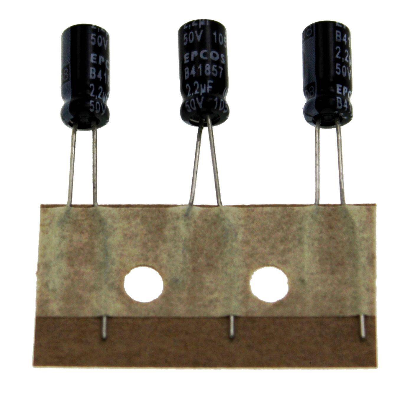Elko Kondensator Radial 2,2µF 50V | Elektrolytkondensator bis zu einer Temperatur von 105°C | 5x11mm | 2,2uF B41857A6225M007 Epcos