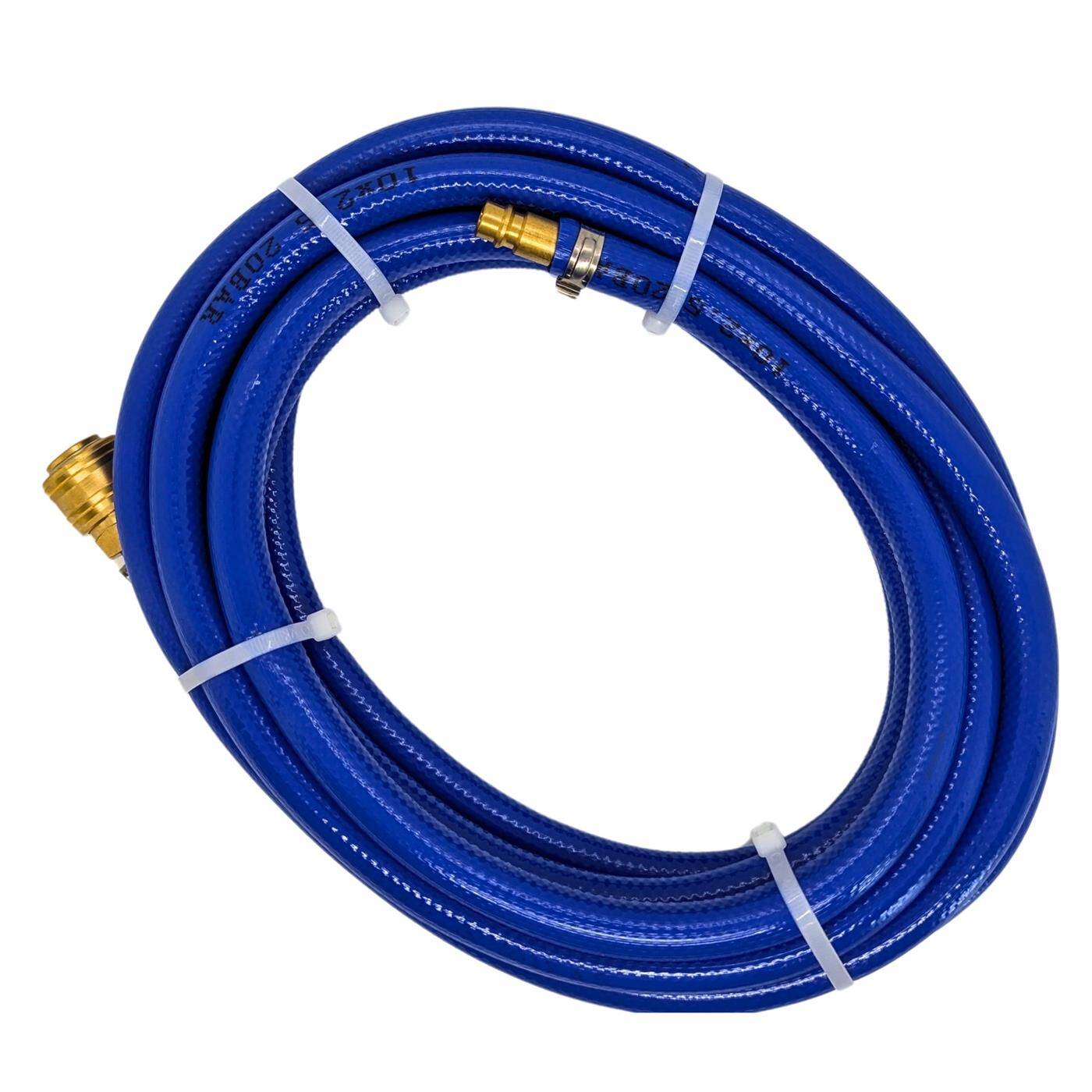 5m Druckluftschlauch mit Schnellkupplung 9mm PVC Druckluftverlängerung Dose & Stecker fertig konfektioniert flexibel, abriebfest und gewebeverstärkt