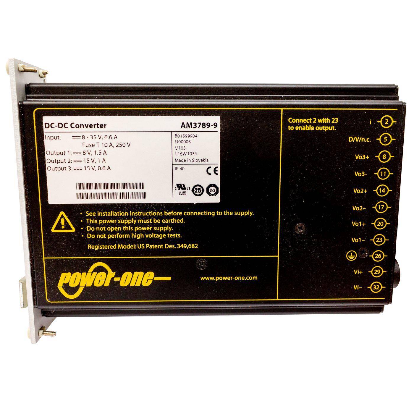 DC/DC Converter AMP3789-9 Power-One 36W +24V -> 8V & 15V