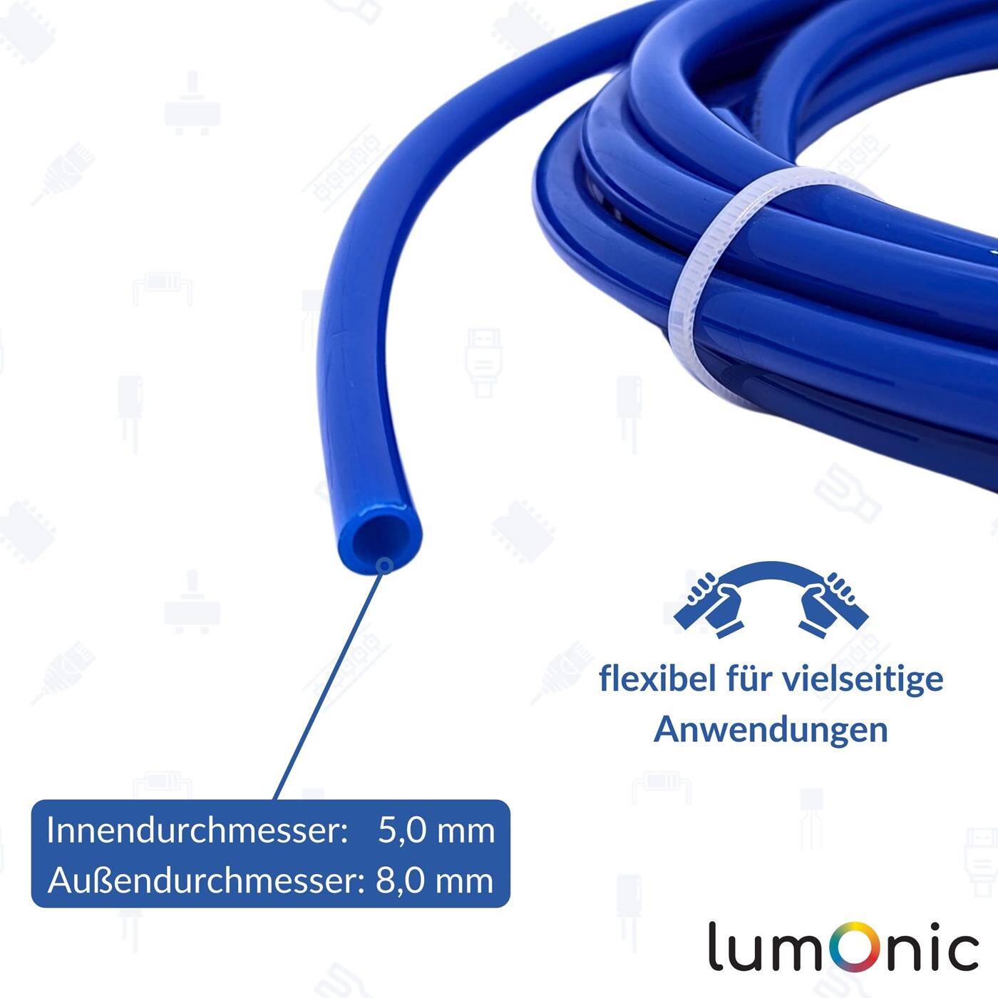 10m Druckluftschlauch PU 5/8mm Maschinenbau Pneumatiksysteme Werkstatt PU Schlauch Polyurethan flexibel, abriebfest 10m Druckluftschlauch PU 5/8mm Maschinenbau Pneumatiksysteme Werkstatt PU Schlauch Polyurethan flexibel, abriebfest