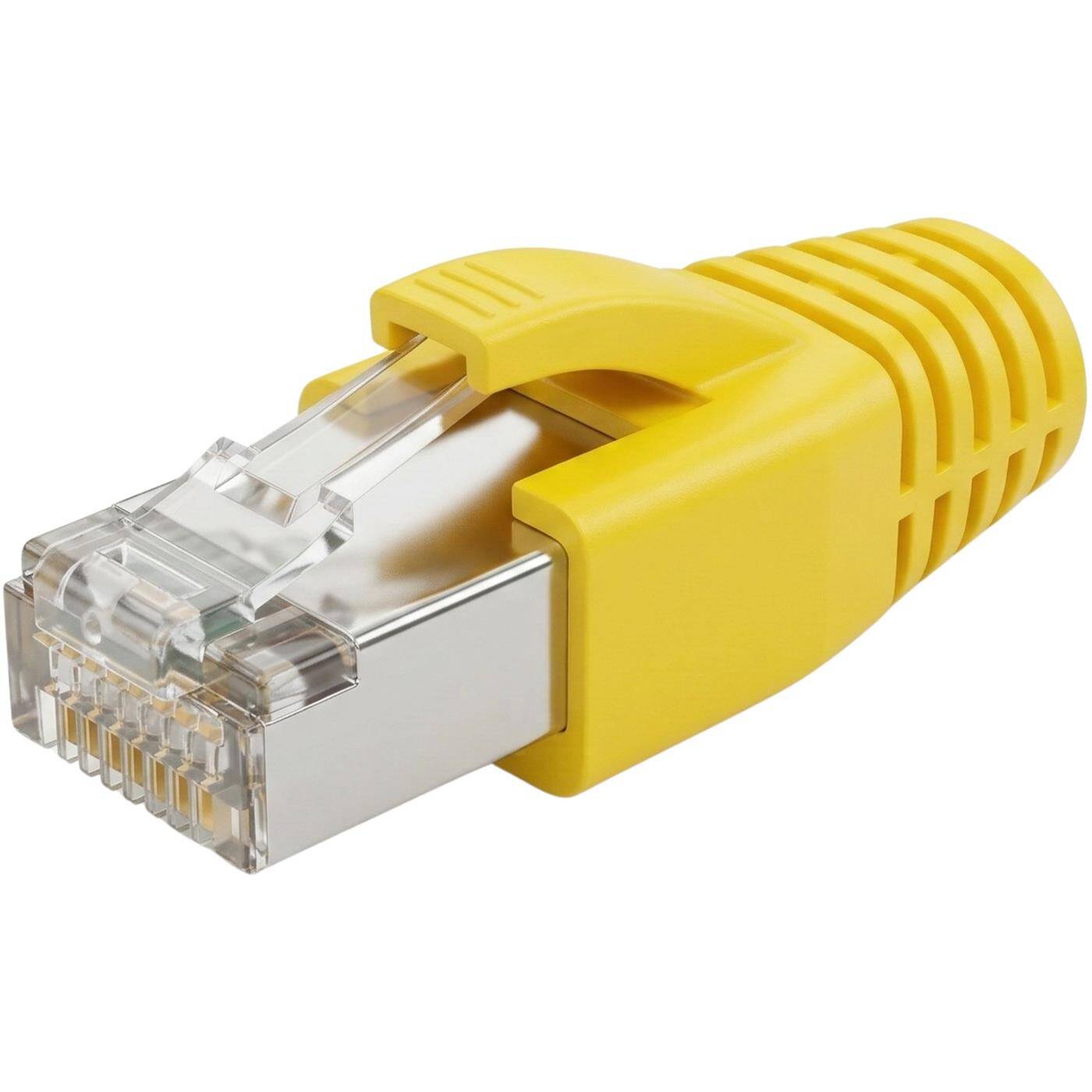 10x Network connector RJ45 Plug Yellow CAT5 CAT6 CAT7 LAN gold plated contacts