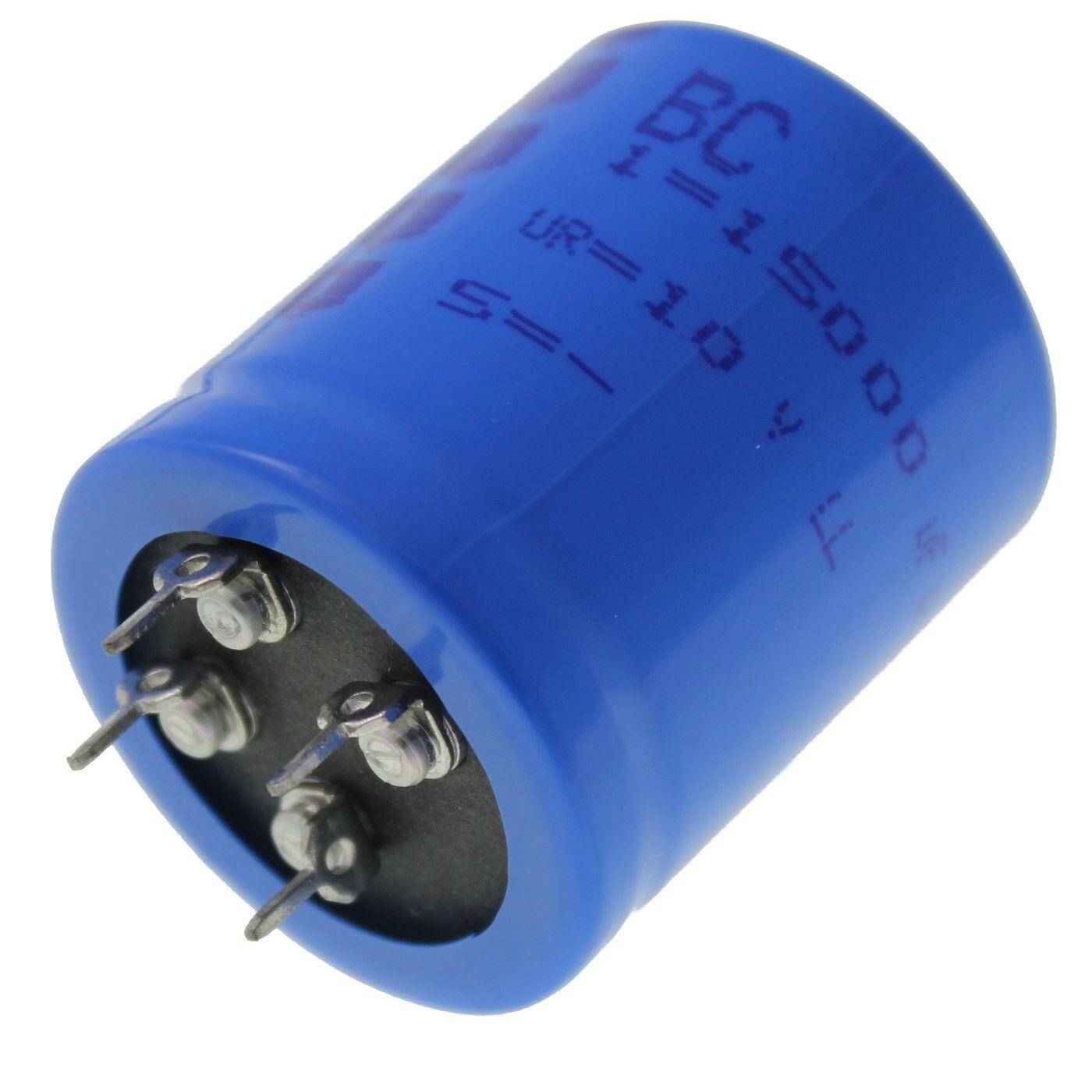 4-Pin Elko Kondensator 15000µF 10V | Elektrolytkondensator bis zu einer Temperatur von 85°C | 35x40mm | 15000uF 222205054153 Vishay