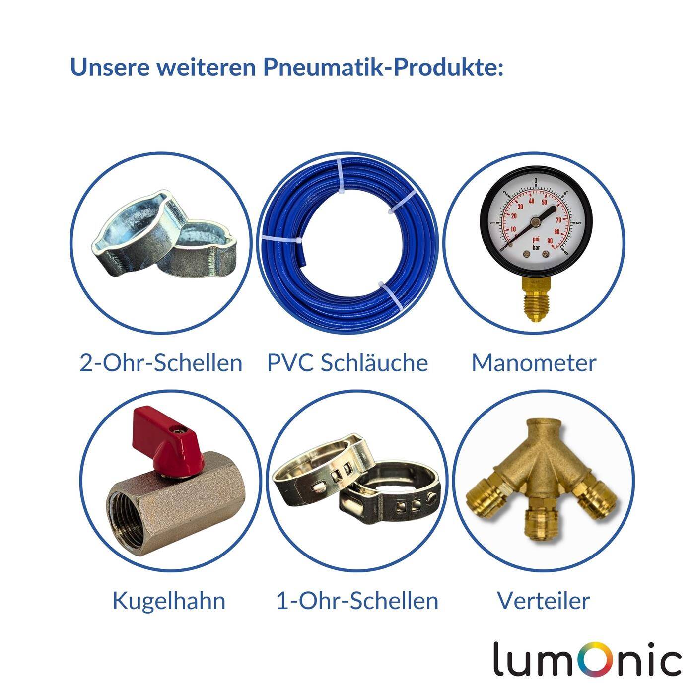 Lumonic I Compressed air distributor 2-fold I complete with coupling plug I made of brass I Female thread 1/2" I Compressed air diverter I Quick coupling I Multiple distributor I for workshops, businesses and DIY enthusiasts