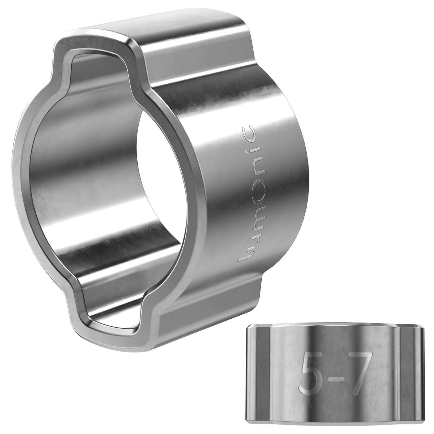 Lumonic I 2x 2-ear clip 5-7mm I V2A Stainless steel I Two-ear clamp I Hose clamp I for Compressed air, Pipe systems, Garden, CAR