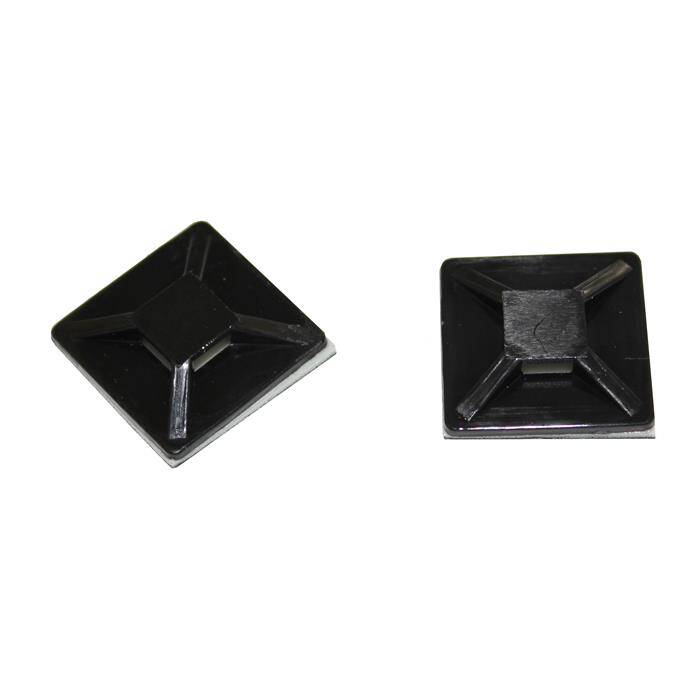 100x Klebesockel für Kabelbinder 20x20mm schwarz Selbstklebend 100x Klebesockel für Kabelbinder 20x20mm schwarz Selbstklebend