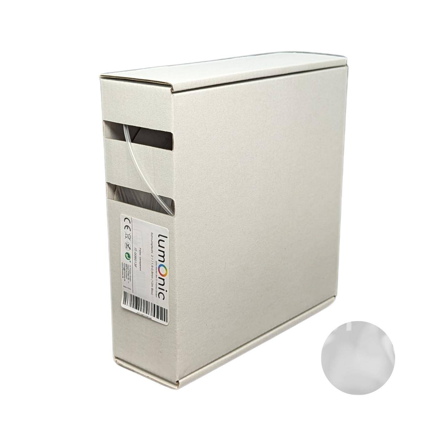 12m Schrumpfschlauch Box 2:1 1,6 -> 0,8mm Transparent Flexibel