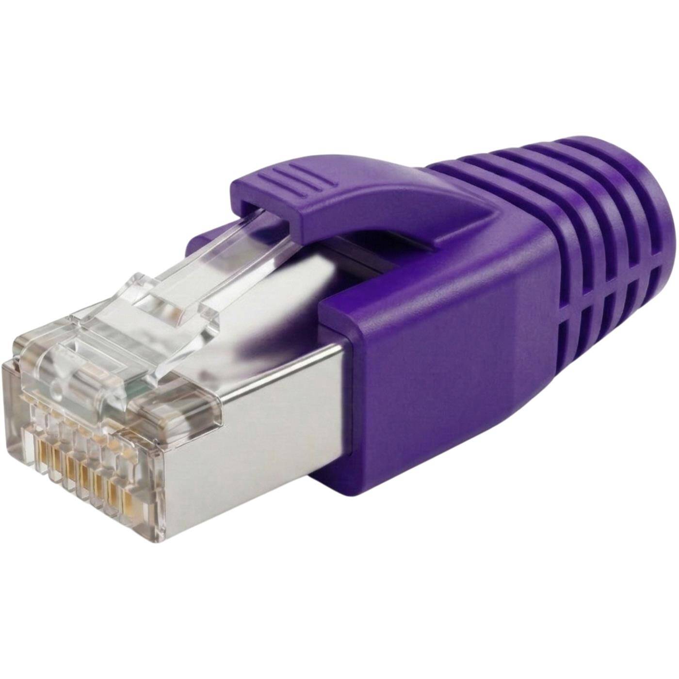 10x Netzwerkstecker RJ45 Stecker Lila CAT5 CAT6 CAT7 LAN vergoldete Kontakte