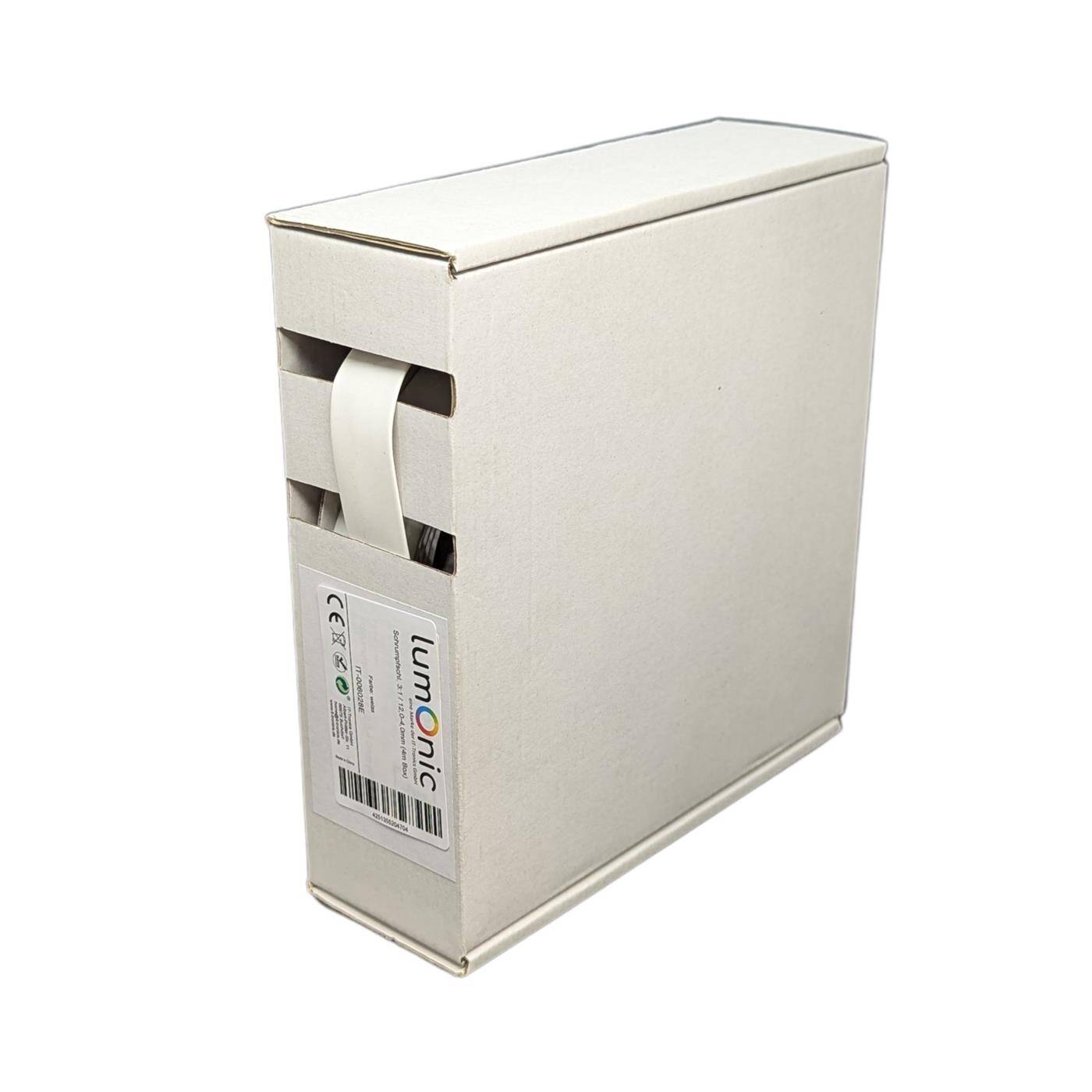 4m Schrumpfschlauch Box 3:1 12 -> 4mm Weiß