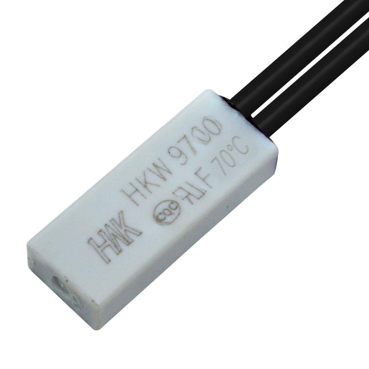 Thermal switch 70°C NO contact 250V 5A Cable Temperature switch thermostat Bimetal Thermal protection