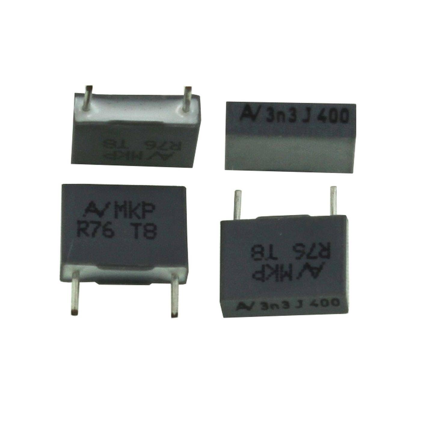 Arcotronics MKP Folien Kondensator | 0,0033µF 400V DC I 2-Pin Anschluss I 2-Pin I 0,0033uF, 3,3nF I Kondensator für Frequenzweichen von Lautsprechern oder zur Entstörung von elektrischen Geräten