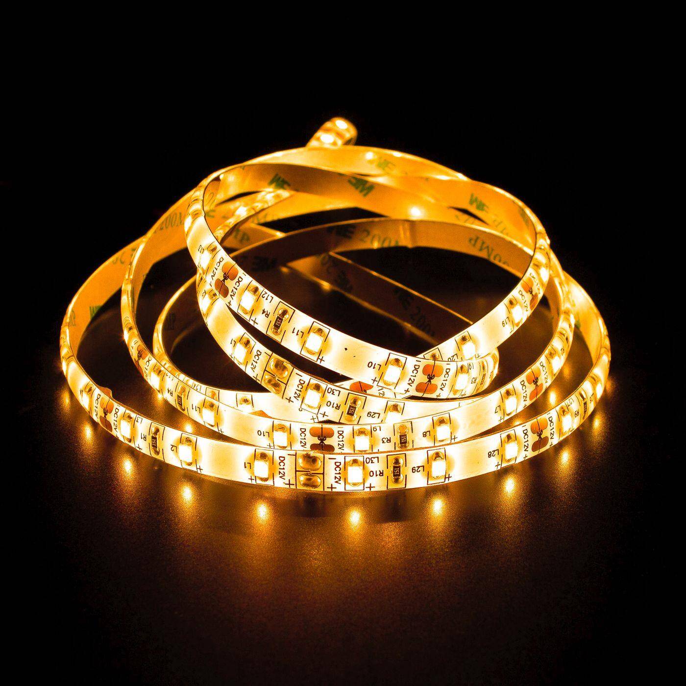5m (500cm) LED Streifen Band Leiste 12V Gelb IP65 300LEDs 60LED/m SMD3528