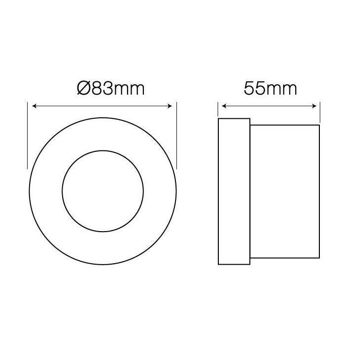 LED Einbaurahmen Bad Feuchtraum Rund IP44 83x55mm Chrom Aluminium Schwenkbar Spot GU10 MR16 LED Einbaurahmen Bad Feuchtraum Rund IP44 83x55mm Chrom Aluminium Schwenkbar Spot GU10 MR16