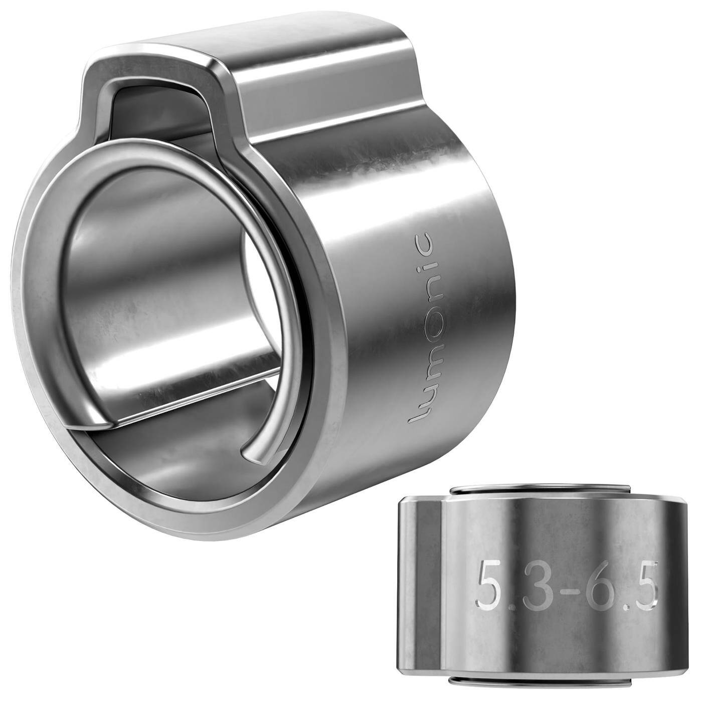 Lumonic I 2x 1-ear clip 5,3-6,5mm I V2A Stainless steel I Single ear clip I Hose clamp I for Compressed air, Pipe systems, Garden, CAR