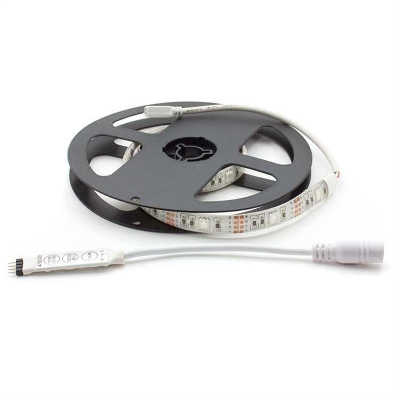 0,5m (50cm) RGB LED Streifen Band Leiste + Steuergerät 5V IP65 15LEDs 30LED/m SMD5050