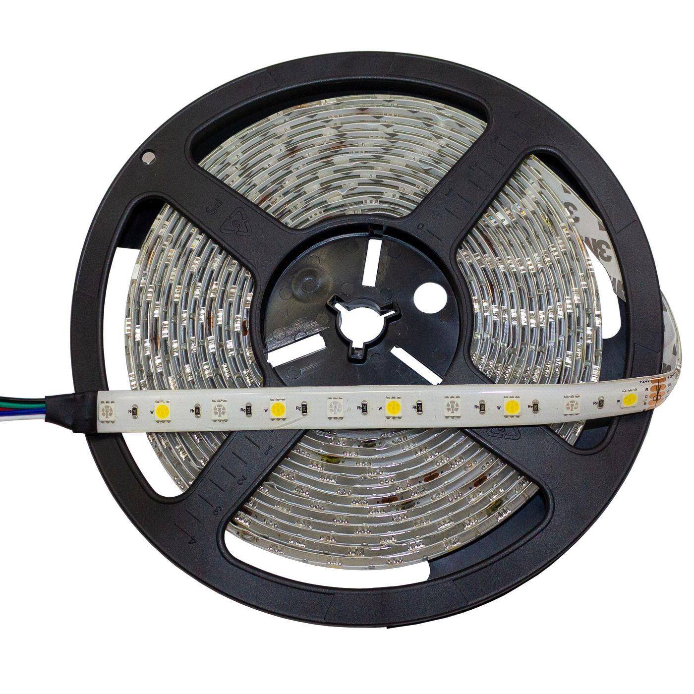 5m (500cm) RGBWW 3000K LED Streifen Band Leiste 24V IP65 300LEDs 60LED/m SMD5050