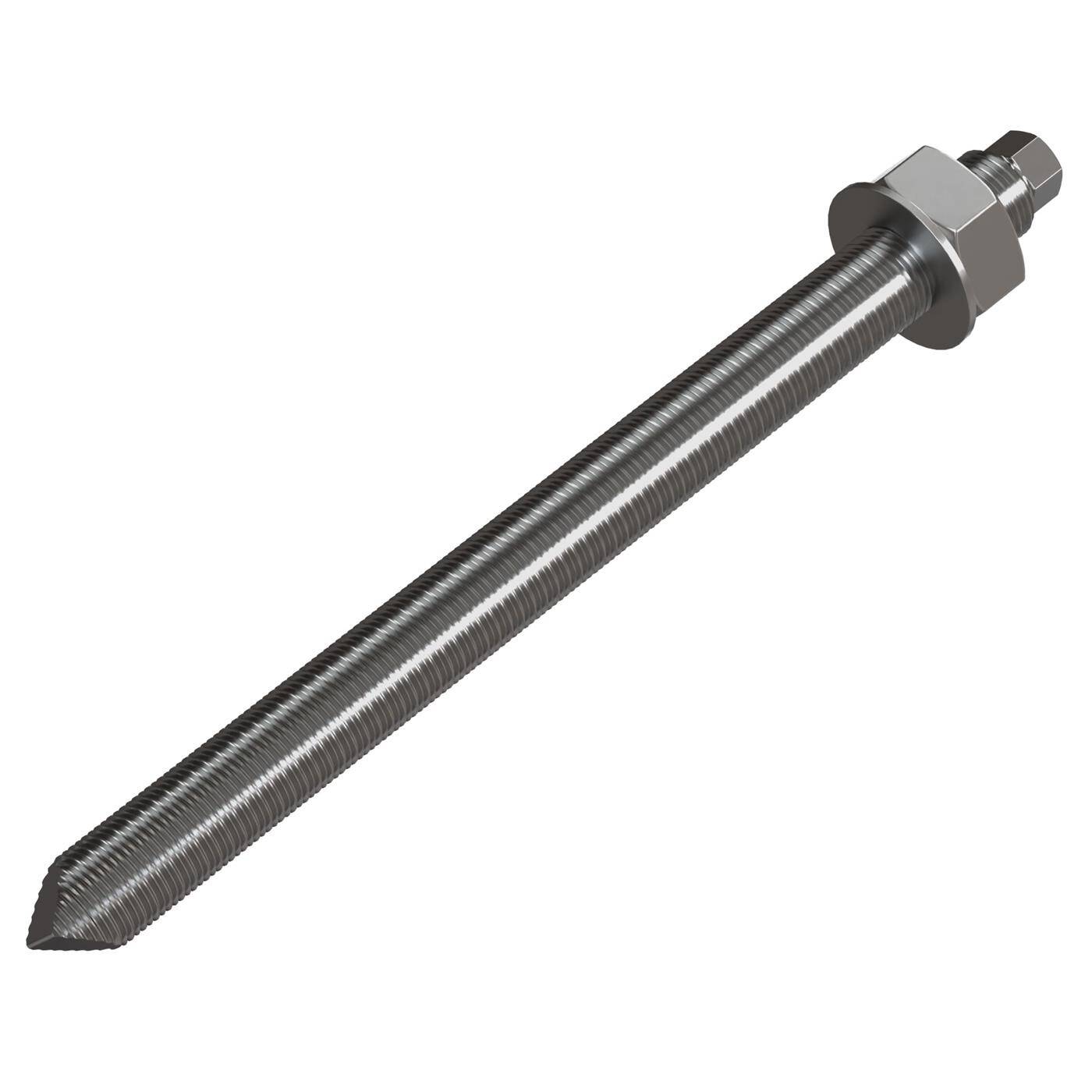 Lumonic Ankerstange M10 x 130 Edelstahl A2 I Zur Verwendung als Keilanker, Metalldübel, Bolzenanker, Blitzdübel I Für verschiedene Arten Durchsteckmontagen