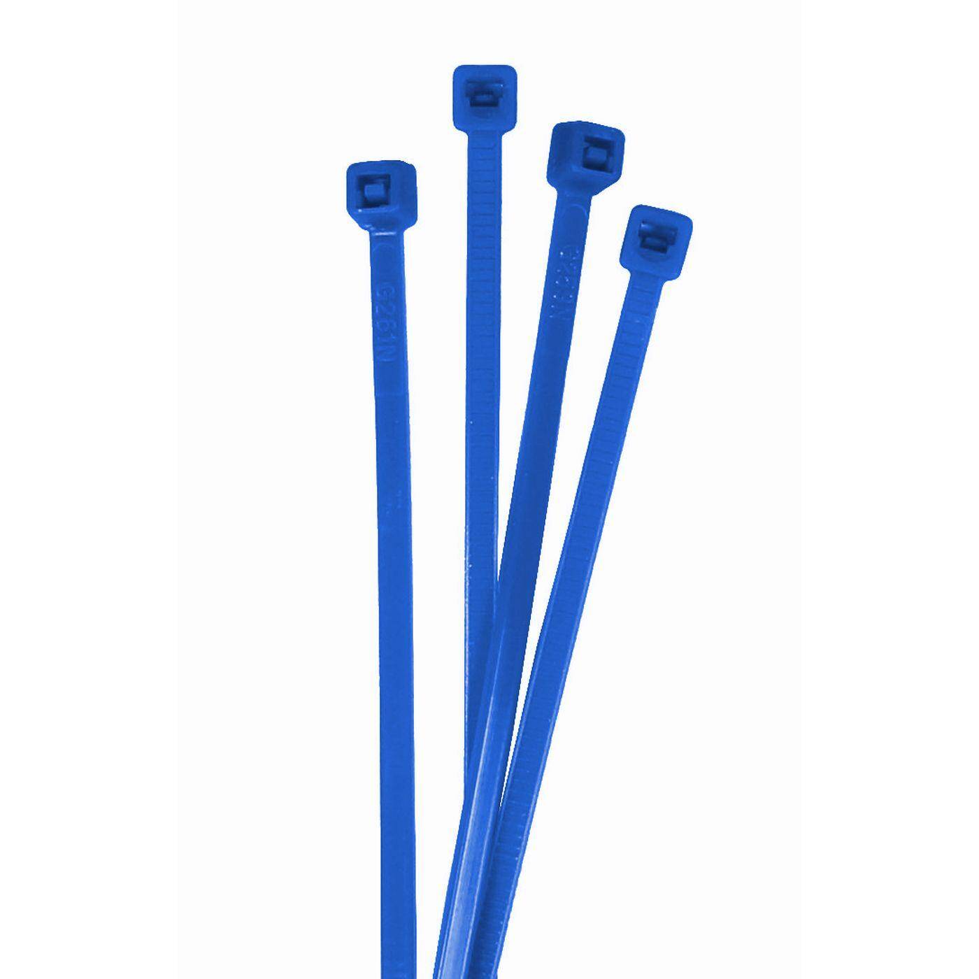 100x Kabelbinder 200 x 2,5mm Blau 8,2kg PA6.6 Polyamid Industriequalität