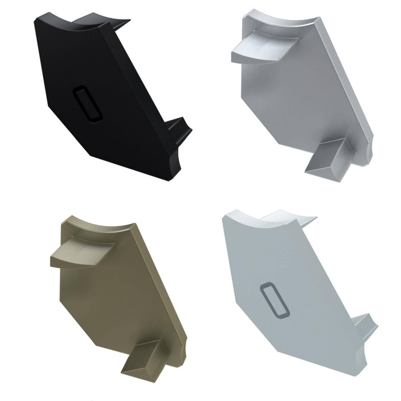 End cap for Lumonic Type H (right) LED profiles Holder Plastic Silver