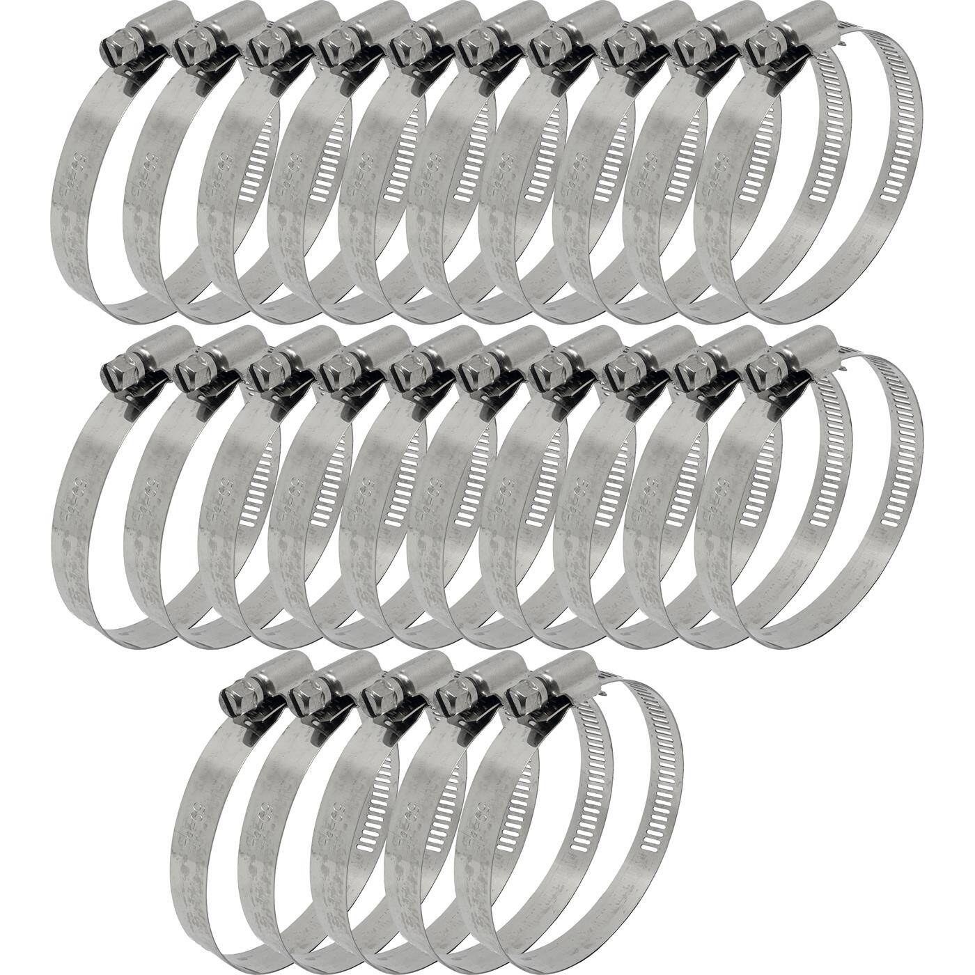 25x Schlauchschelle Edelstahl V2A 201 59-82mm Rohrschelle Schlauchklemme