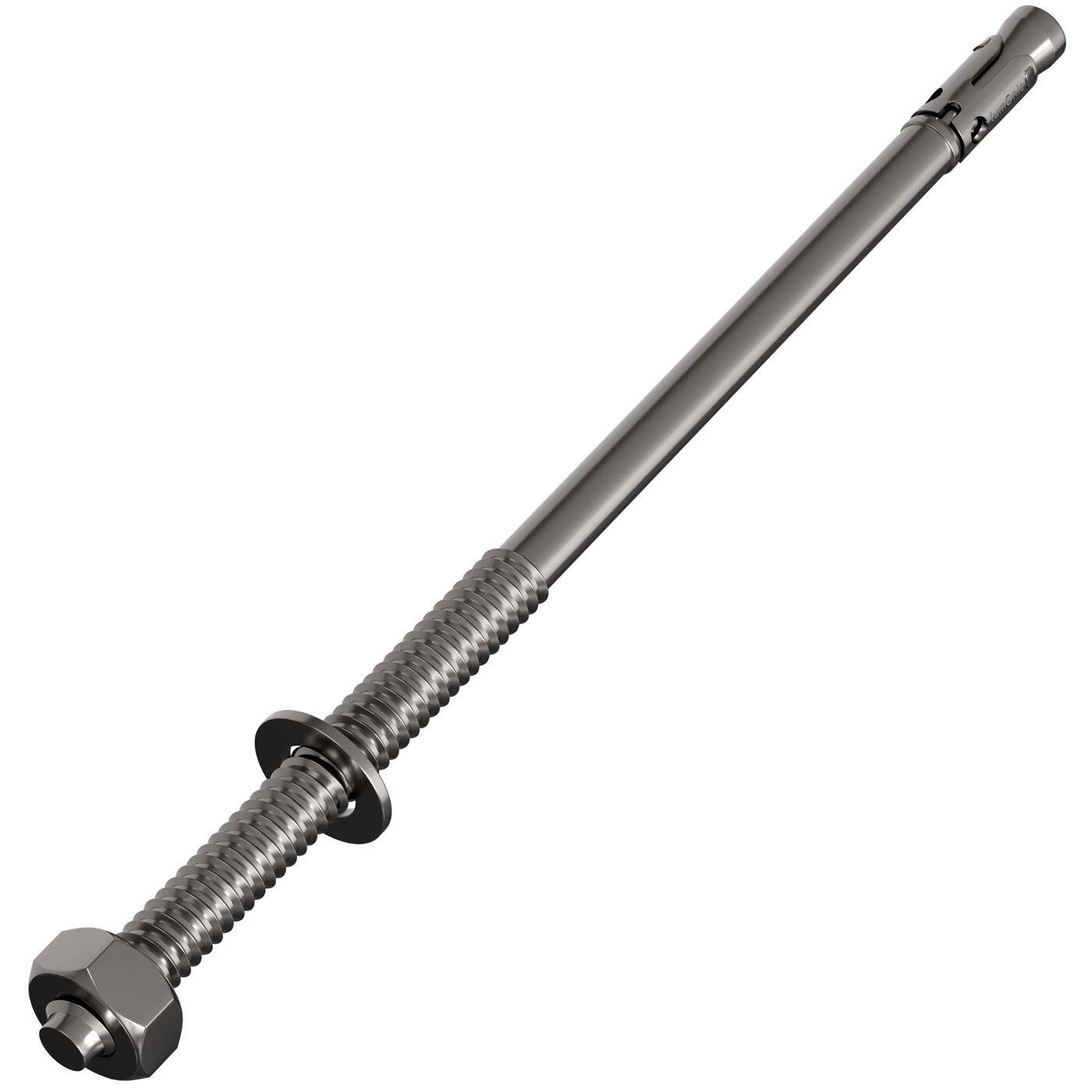 Lumonic Schwerlastdübel M12 x 285mm | hochwertige Edelstahl V2A Keilanker | Durchsteckmontage,  | Betonanker, Schwerlastanker | für Überdachungen, Geländer, Regale, Trennwände